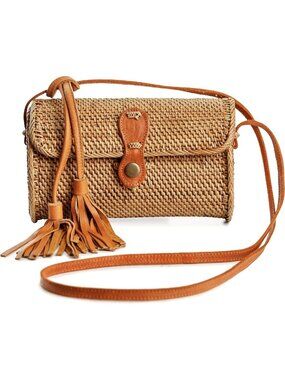 Chic Handmade Rattan Purses - Stylish Straw Wicker Bags with Tassels for Women